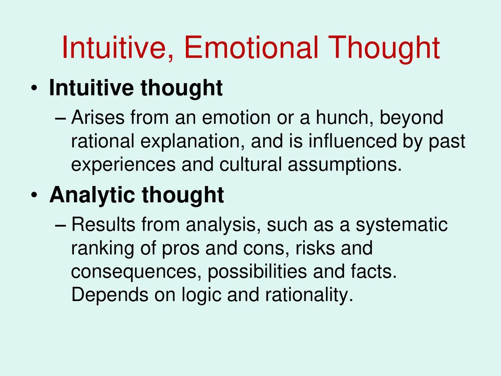 Intuitive thought online in adolescence